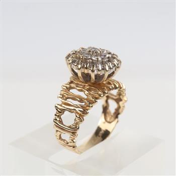 1.14cts TW Diamond 14kt Gold Ring-Evaluated By Our Certified Gemologist-AGS/GIA