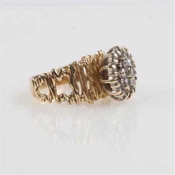 1.14cts TW Diamond 14kt Gold Ring-Evaluated By Our Certified Gemologist-AGS/GIA