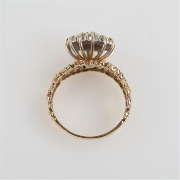 1.14cts TW Diamond 14kt Gold Ring-Evaluated By Our Certified Gemologist-AGS/GIA