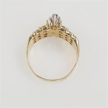 1.16cts TW Diamond 14kt Gold Engagement Ring-Evaluated By Our Certified Gemologist-AGS/GIA