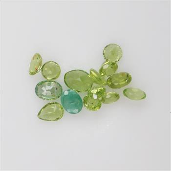 12+ Green Faceted Loose Jewelry Craft Stones