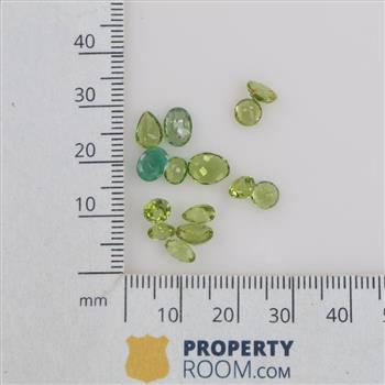 12+ Green Faceted Loose Jewelry Craft Stones