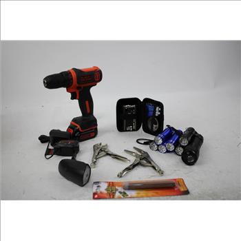 12 V Cordless Drill Driver, Pliers Flashlights & More