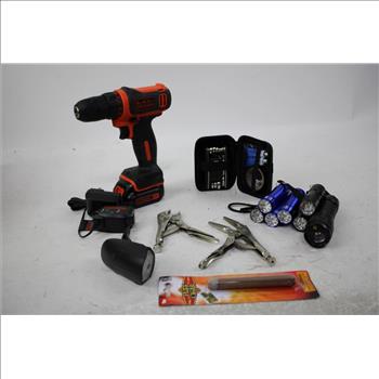 12 V Cordless Drill Driver, Pliers Flashlights & More