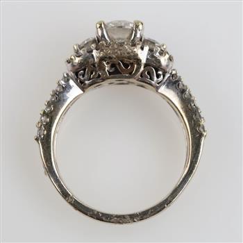 1.23cts TW Diamond 14kt White Gold Engagement Ring- Evaluated By Our Certified Gemologist-AGS/GIA