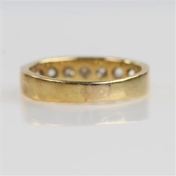 1.26cts TW Diamond 18kt Gold Channel Set Band-Evaluated By Our Certified Gemologist-AGS/GIA