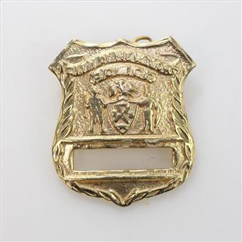 12k Gold 9.45g Police Badge Pendant