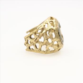 12k Gold Letter C Ring