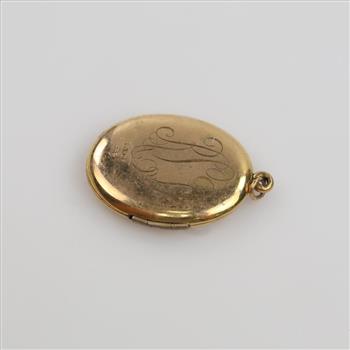 12kt GF Carved Locket Pendant