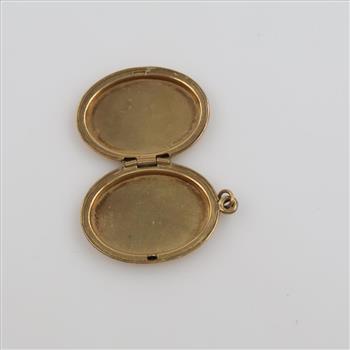 12kt GF Carved Locket Pendant