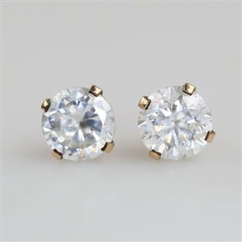 12kt GF Clear Stone Earrings