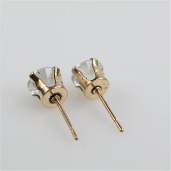 12kt GF Clear Stone Earrings