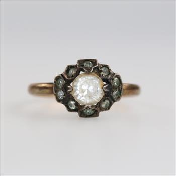12kt GF Clear Stone Ring