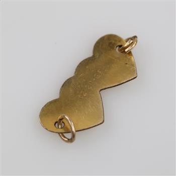 12kt GF Double Heart Pendant