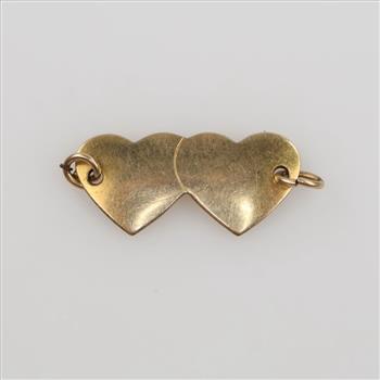 12kt GF Double Heart Pendant