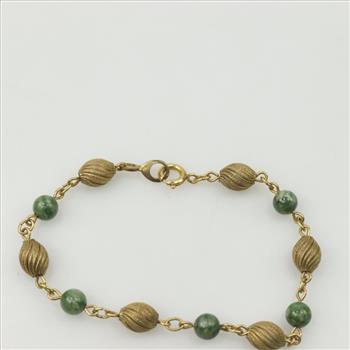 12kt GF Green Stone Bracelet