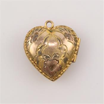 12kt GF Heart Locket Pendant