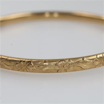 12kt GF Hinged Bangle