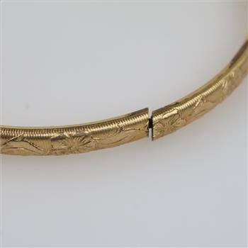12kt GF Hinged Bangle