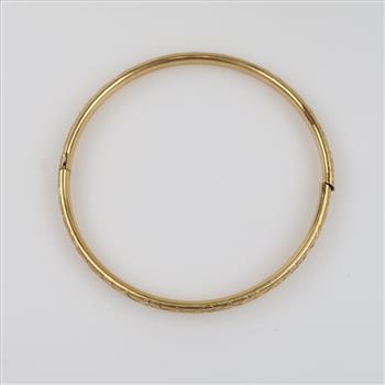 12kt GF Hinged Bangle