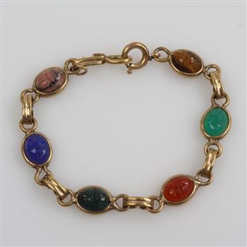 12kt GF Multi-color Stone Bracelet