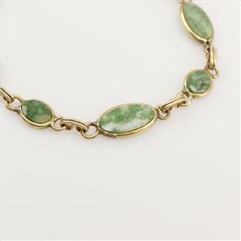 12kt GF Nephrite Jade Bracelet