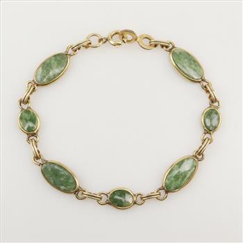 12kt GF Nephrite Jade Bracelet