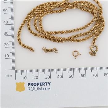 12kt GF Twisted Rope Chain Necklace