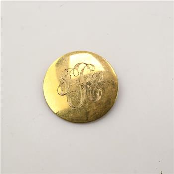 12KT Gold Filled Monogram Pin