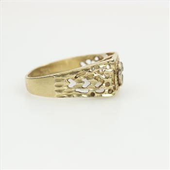 12kt Gold Letter C Ring