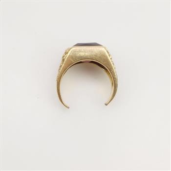 12kt Gold Red Stone Ring