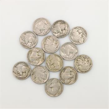 13 Buffalo Nickels