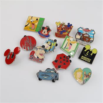 13 Disneyland Trading Pins Including Completers And Resort Travel AAA Edition