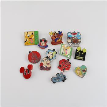13 Disneyland Trading Pins Including Completers And Resort Travel AAA Edition