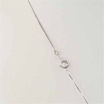 1.34cts TW Diamond Pendant With Necklace 14kt White Gold