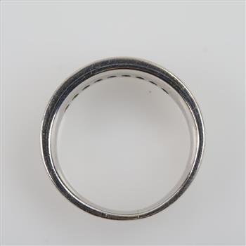1.35cts TW Diamond 10kt White Gold Band -Evaluated By Our Certified Gemologist-AGS/GIA
