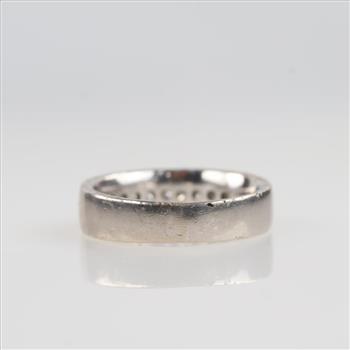 1.35cts TW Diamond 10kt White Gold Band -Evaluated By Our Certified Gemologist-AGS/GIA