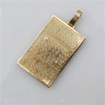 13.83ctTW Diamond 14kt Gold Rose Rectangular Pendant -Evaluated By Our Certified Gemologist-AGS/GIA