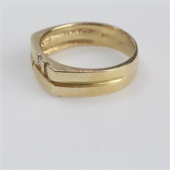 13k Gold 5.17g Ring With Diamond Accents