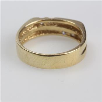 13k Gold 5.17g Ring With Diamond Accents