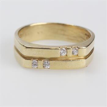 13k Gold 5.17g Ring With Diamond Accents