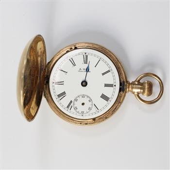 13kt Gold Flower Case Vintage Waltham Pocket Watch