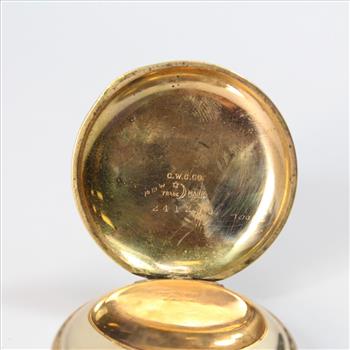 13kt Gold Flower Case Vintage Waltham Pocket Watch