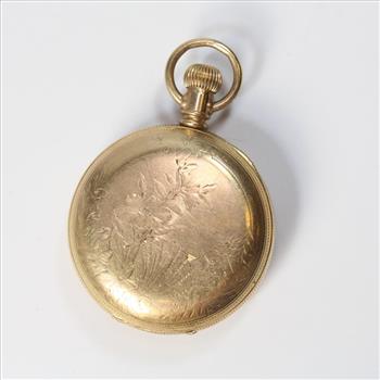 13kt Gold Flower Case Vintage Waltham Pocket Watch