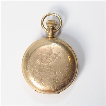 13kt Gold Flower Case Vintage Waltham Pocket Watch