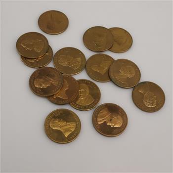 14 Presidential Commemorative Tokens