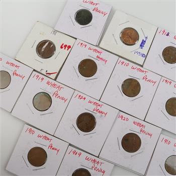 14 US Wheat Pennies