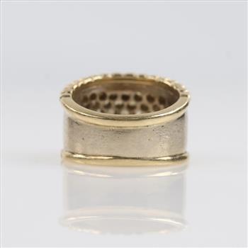 1.44ctTW Diamond 14kt Two Tone Gold Wedding Band -Evaluated By Our Certified Gemologist - AGS / GIA