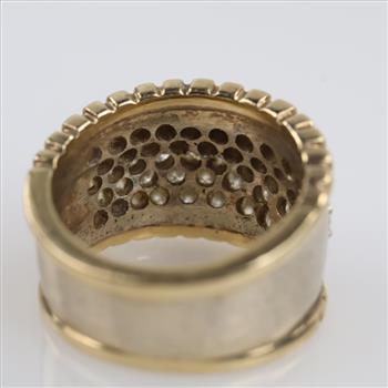 1.44ctTW Diamond 14kt Two Tone Gold Wedding Band -Evaluated By Our Certified Gemologist - AGS / GIA