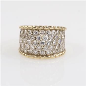 1.44ctTW Diamond 14kt Two Tone Gold Wedding Band -Evaluated By Our Certified Gemologist - AGS / GIA